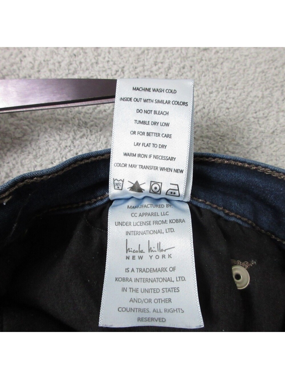Nicole Miller Jeans Womens 14 Blue SOHO High Rise Skinny Dark Wash Denim 32x28.5 - Picture 10 of 11